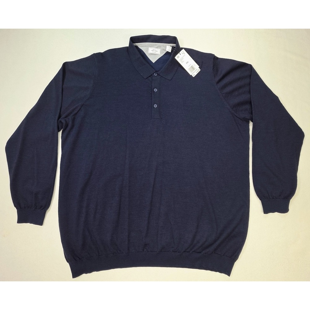 NEW Adidas Sweater Mens 2xl Adipure Wool Golf Pullover Polo Long Sleeve $140